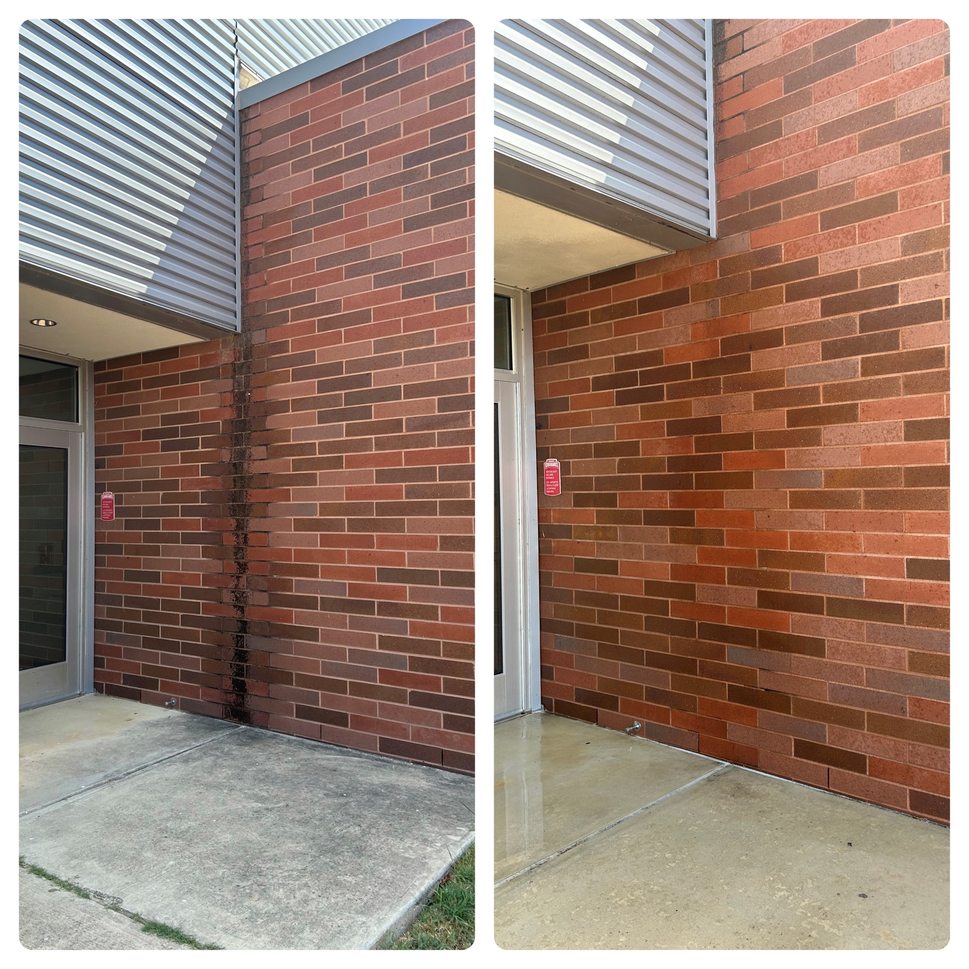 Concrete Cleaning Crosby High School